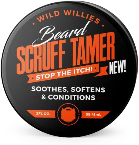 Wild Willies Beard Cream, Scruff Tamer - Soothes, Softens & Nourishes for Short Beards, Stubble & Scruff - Beard Itch Relief Softener & Moisturizer with Green Tea Extract & Aloe Vera Gel