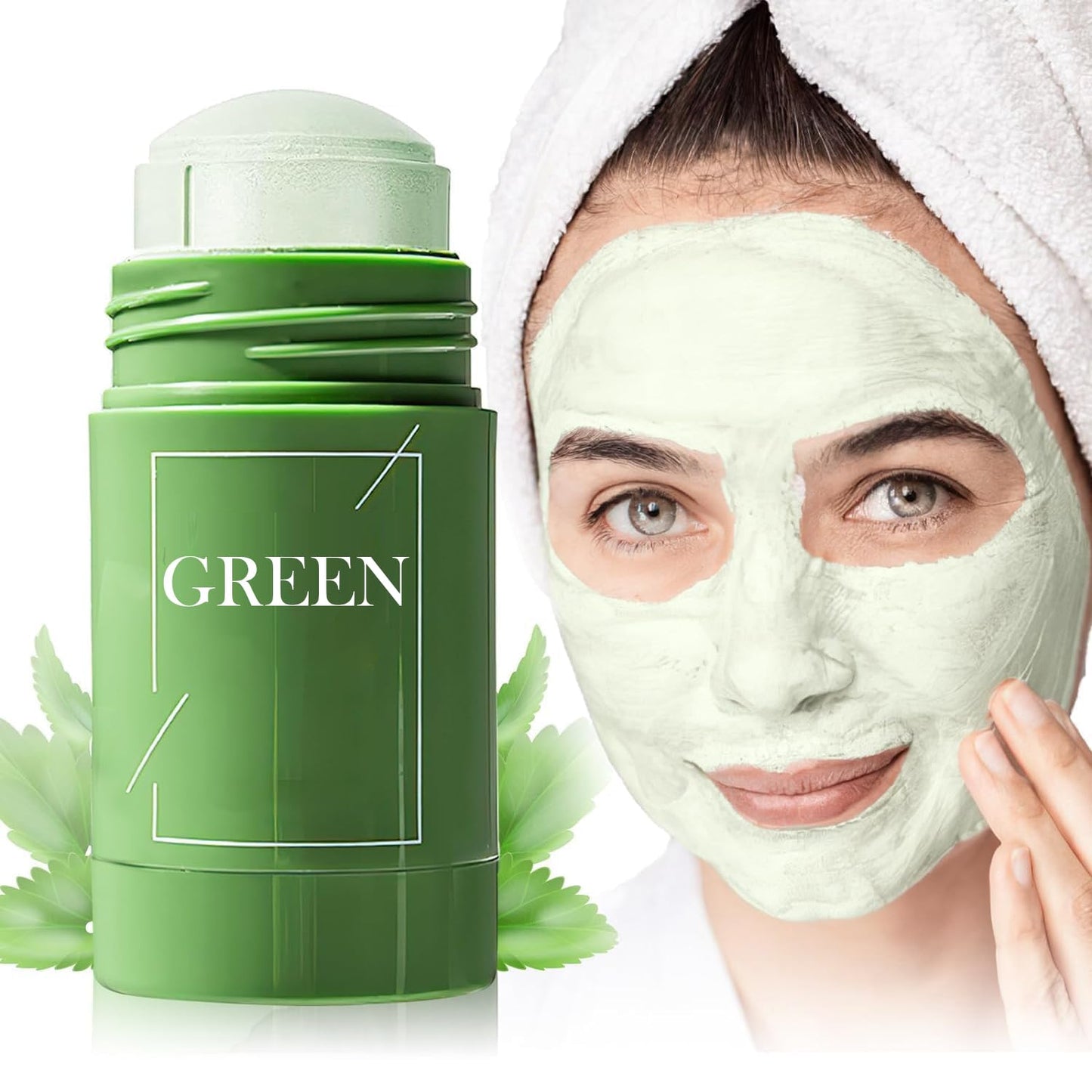 Green Tea Mask Stick, Blackhead Remover Mask, Moisturizing, Oil Control, Green Tea Deep Cleanse Mask Stick for All Skin Types of Women&Men (1 Pcs)