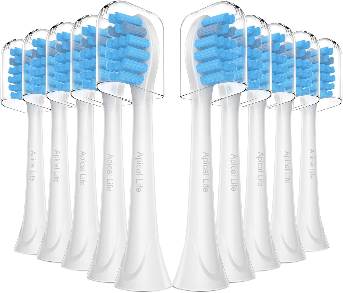 Replacement Brush Head Compatible with Philips Sonicare Replacement Heads Apical Life Toothbrush Heads Compatible with Philips Sonicare Snap-on Toothbrushes Heads 10 Pack