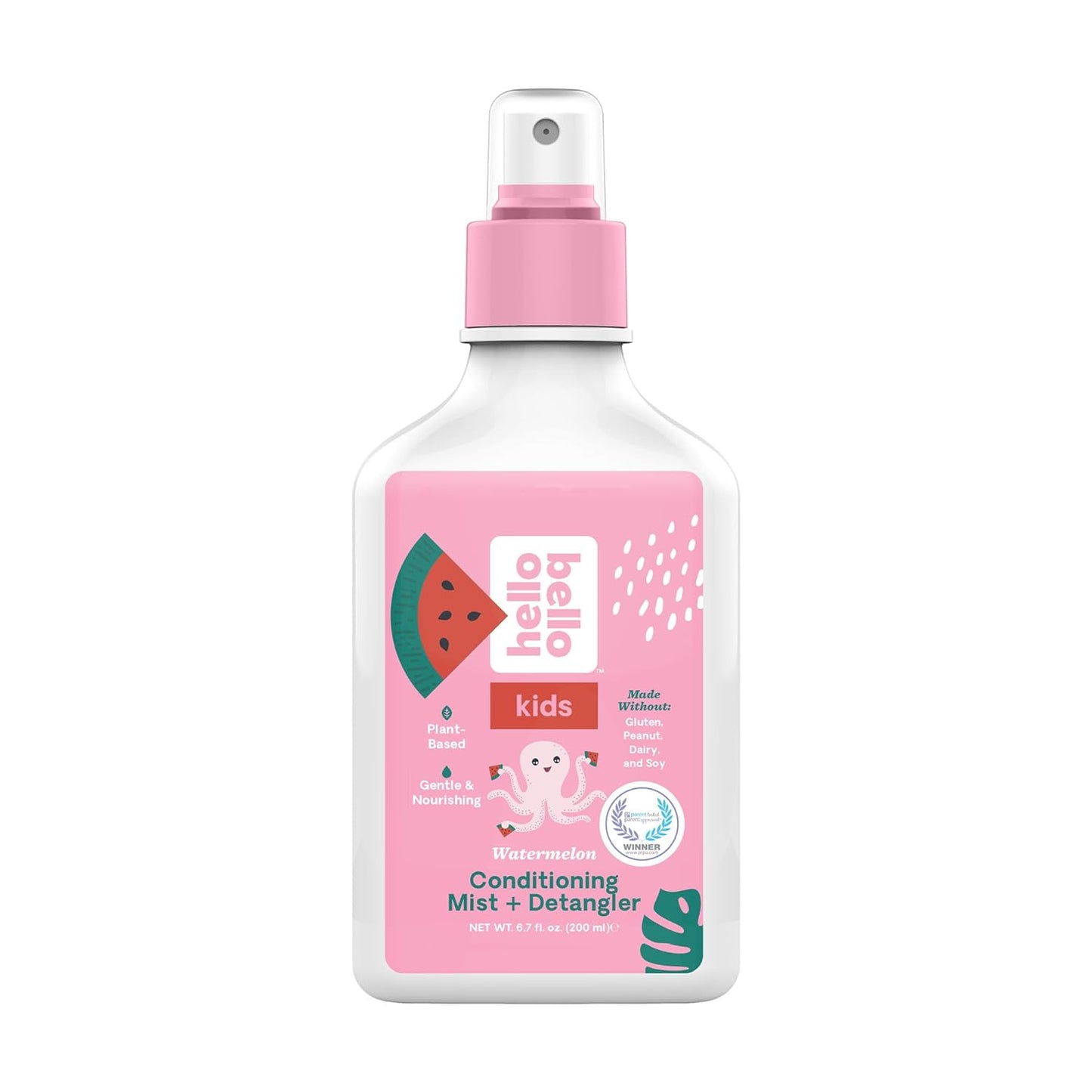 Hello Bello Kids Conditioning Mist + Detangler - Hypoallergenic Non-Greasy Leave-in Conditioning Spray - Vegan and Cruelty-Free - Watermelon Scented - 6.7oz