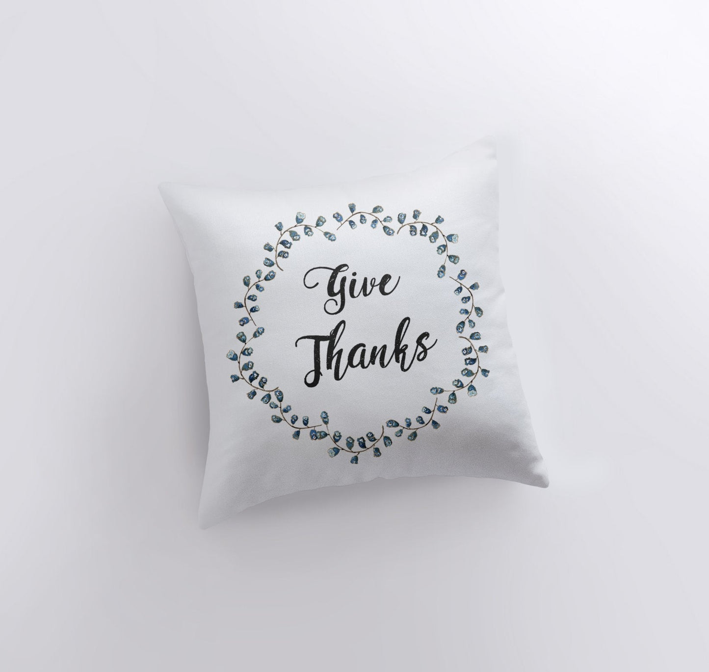 Give Thanks Wreath | Throw Pillow Thanksgiving Décor | Farmhouse