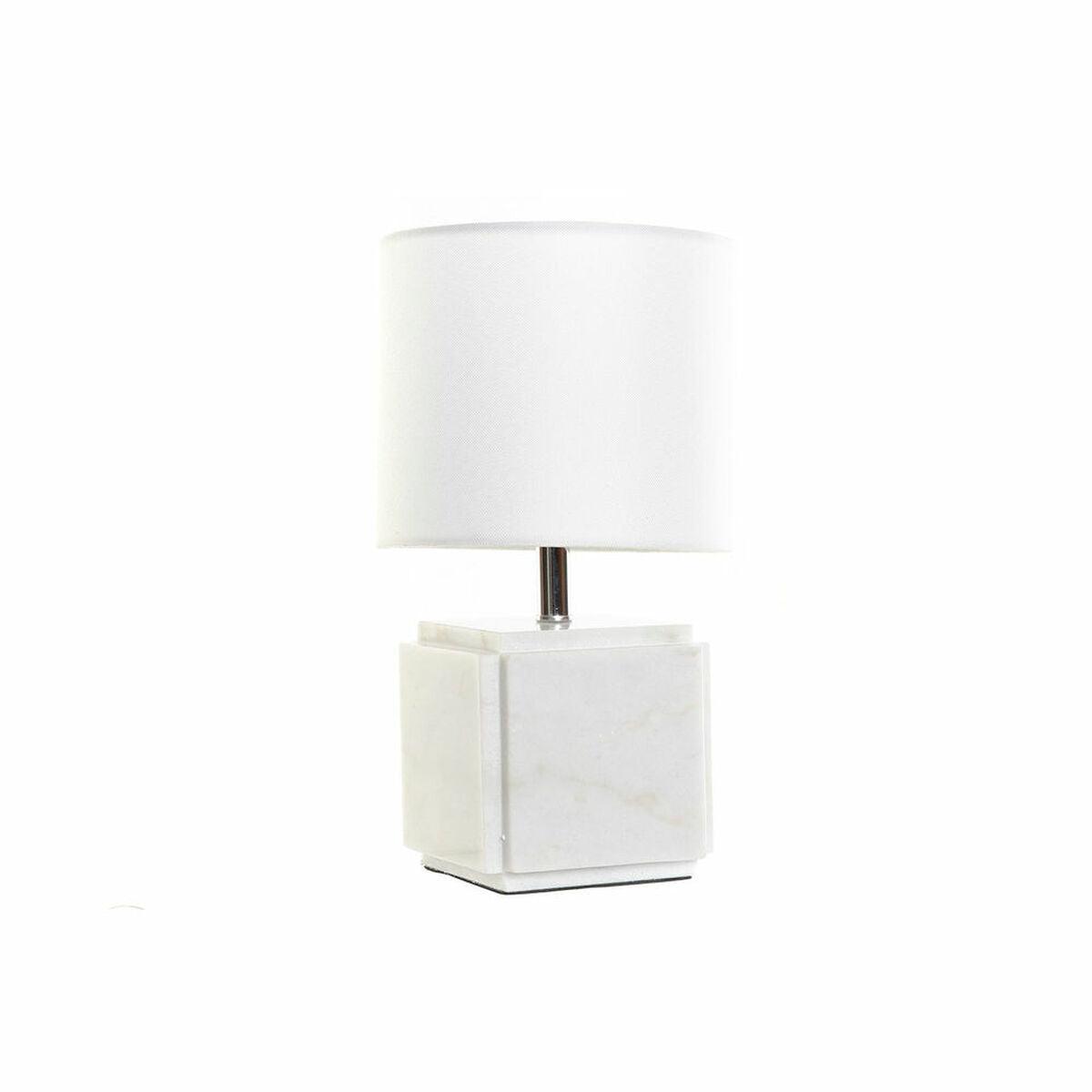 Desk lamp DKD Home Decor White Polyester Metal Marble 220 V Golden 50