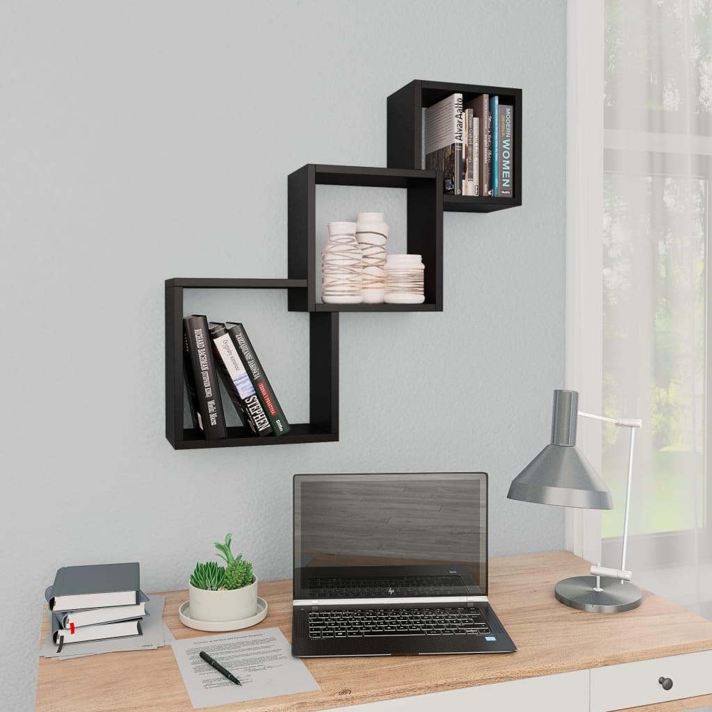 Cube Wall Shelves White 33.3"x5.9"x10.6" Chipboard
