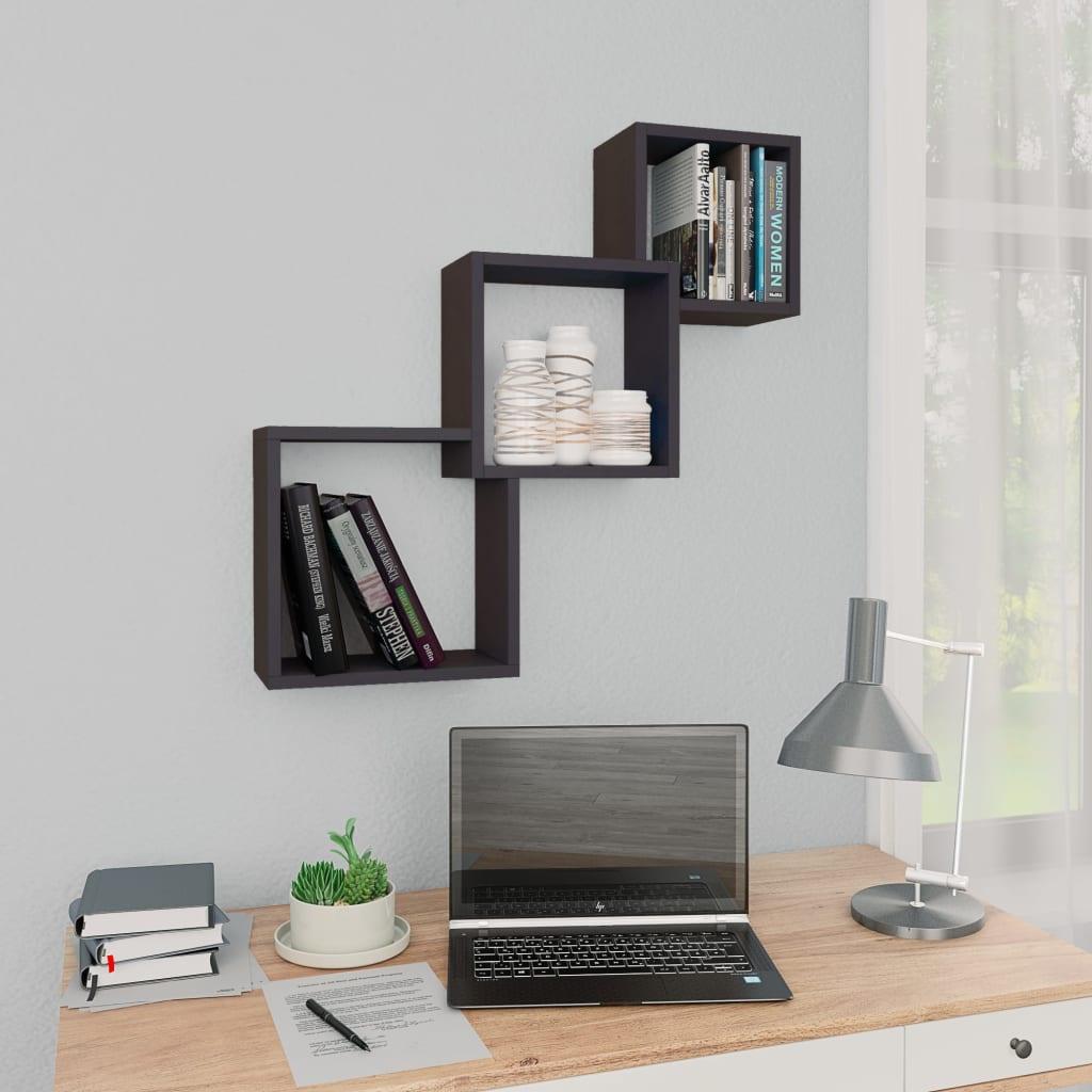 Cube Wall Shelves White 33.3"x5.9"x10.6" Chipboard
