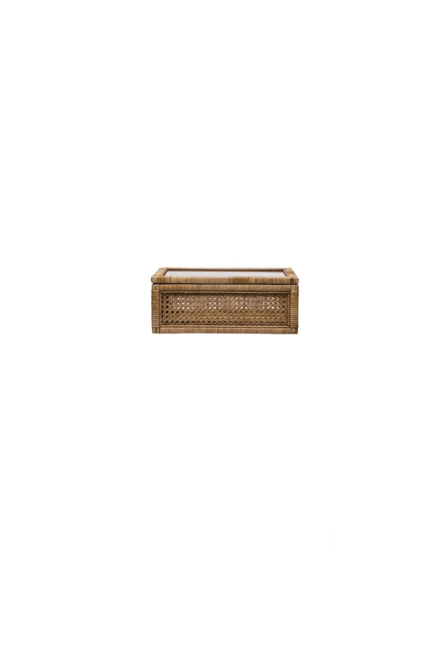 Rattan Lidded Box