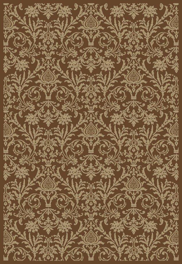 Concord Global 49484 3 ft. 11 ft. x 5 ft. 7 in. Jewel Damask - Brown