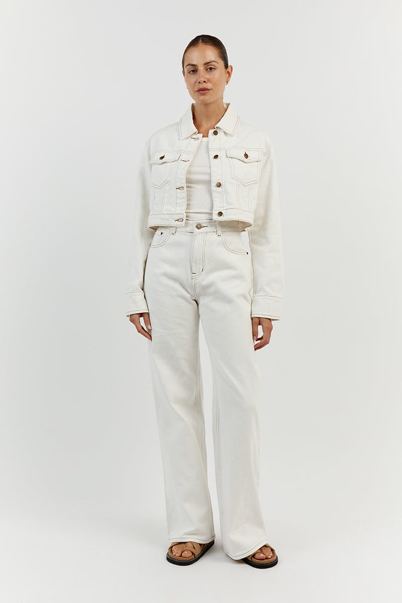 DEVIN OFF WHITE CROPPED JACKET Clothing DISSH Boutiques 12 OFF WHITE