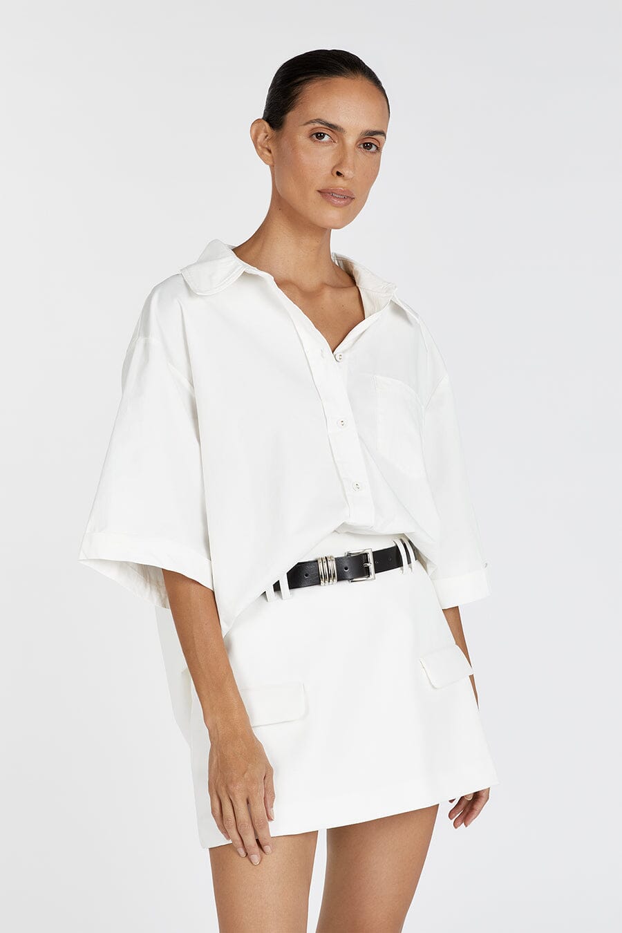 MAXIE WHITE COTTON SHIRT