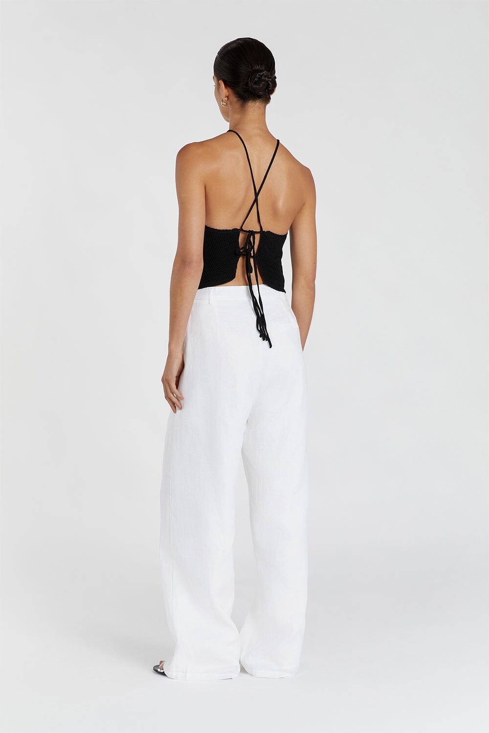MORGAN BLACK CROCHET TOP