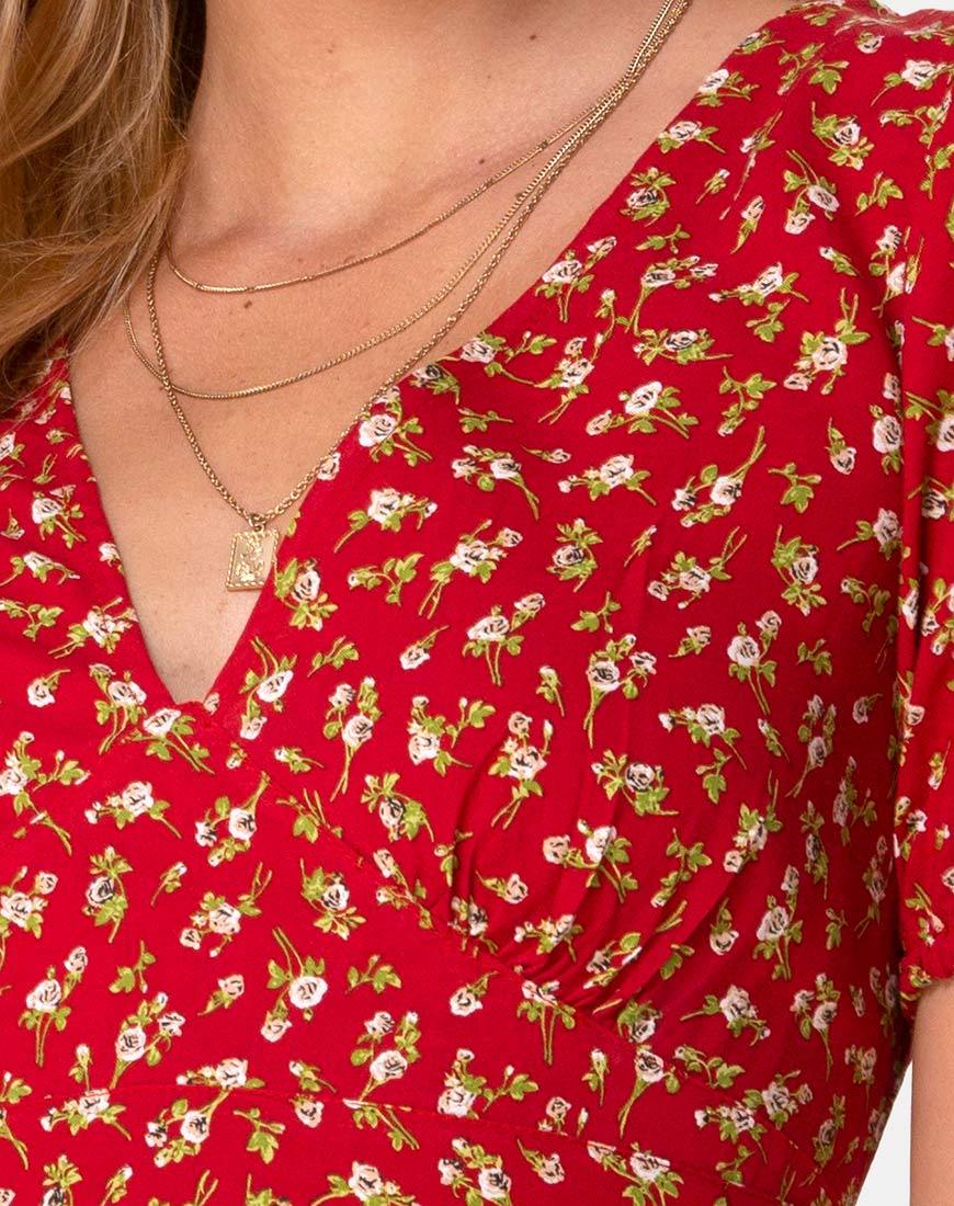 Elfira Dress in Falling for You Floral Red