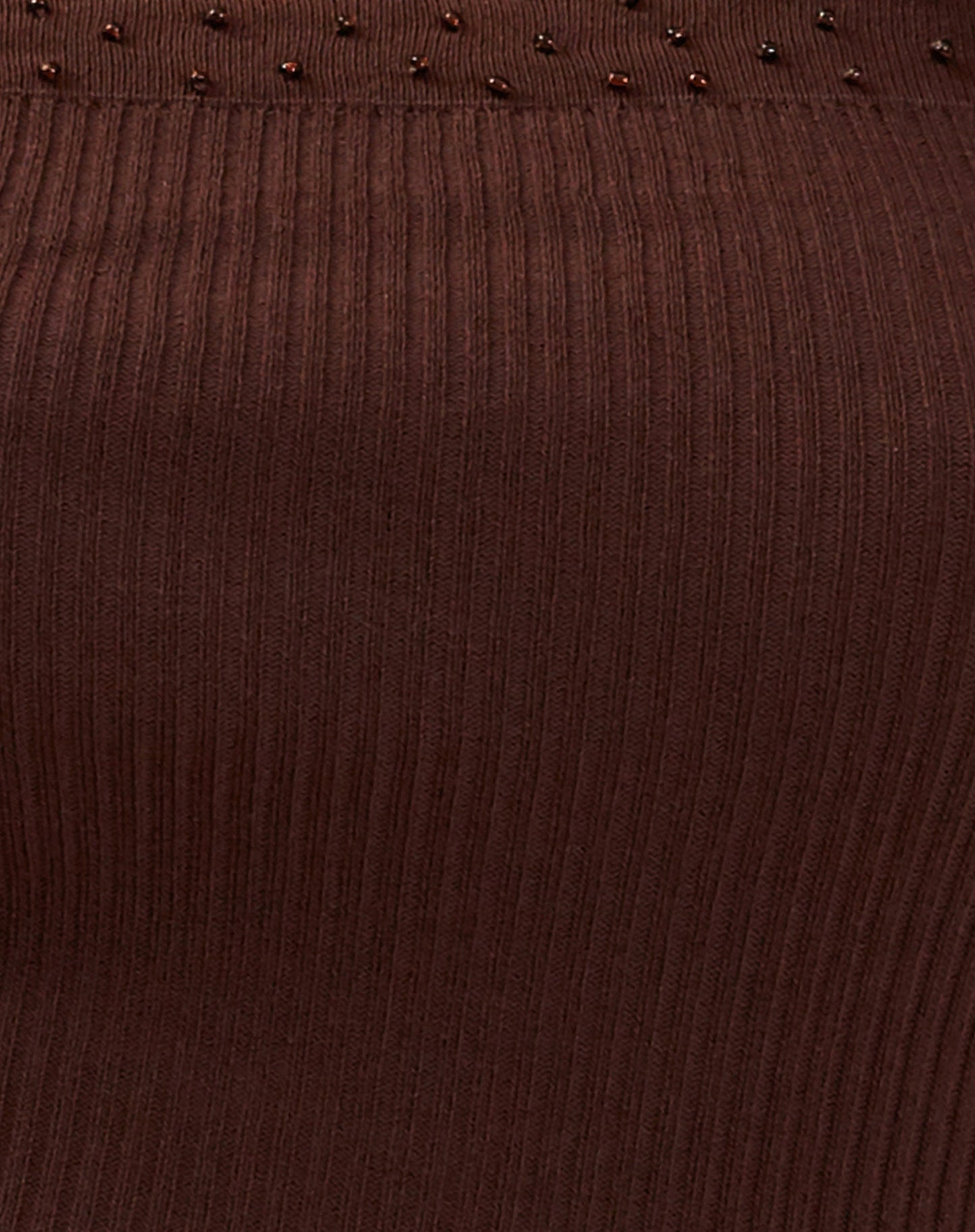 Erin Tube Top in Knit Bitter Chocolate