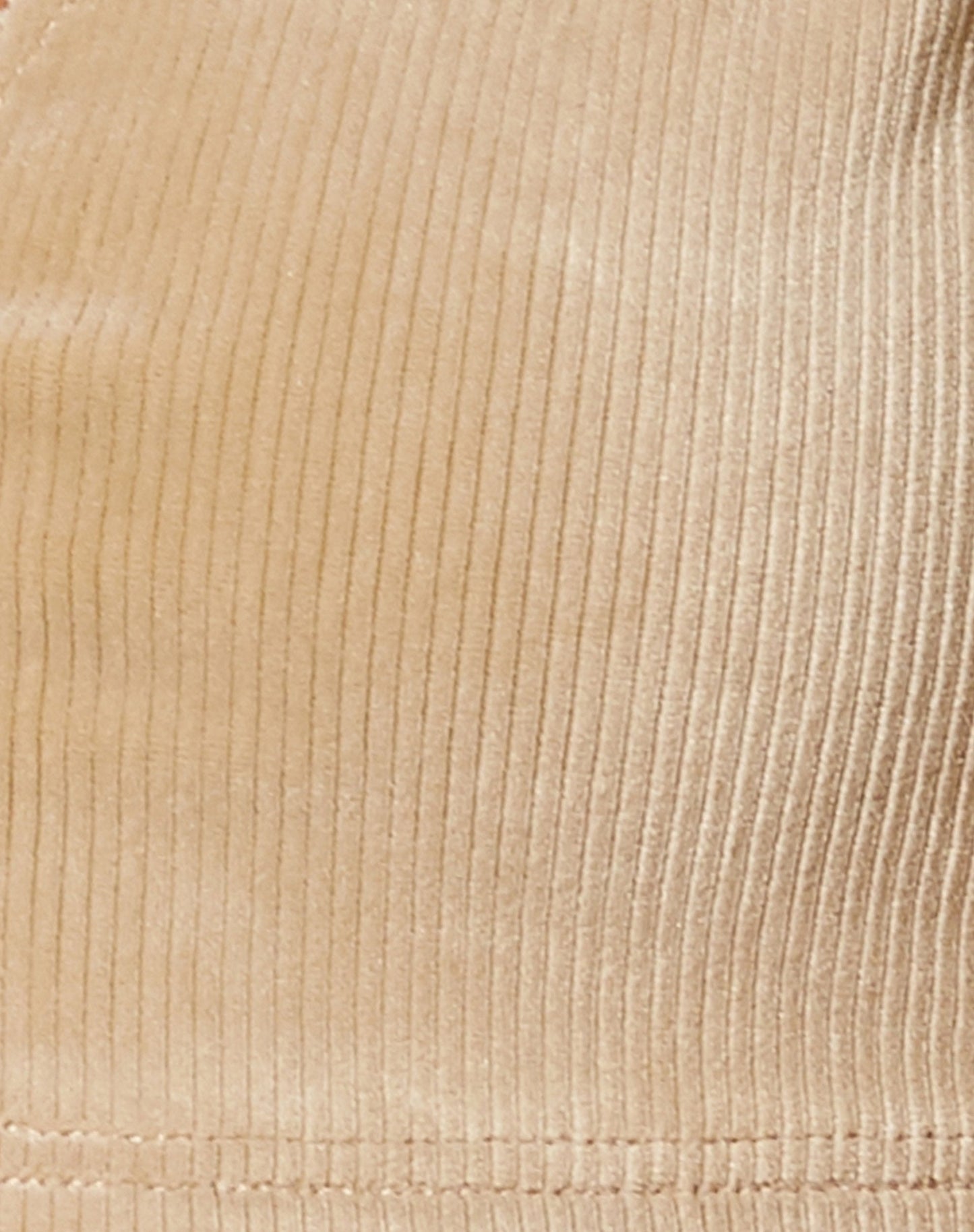 Guan Crop Top in Velvet Rib Tan