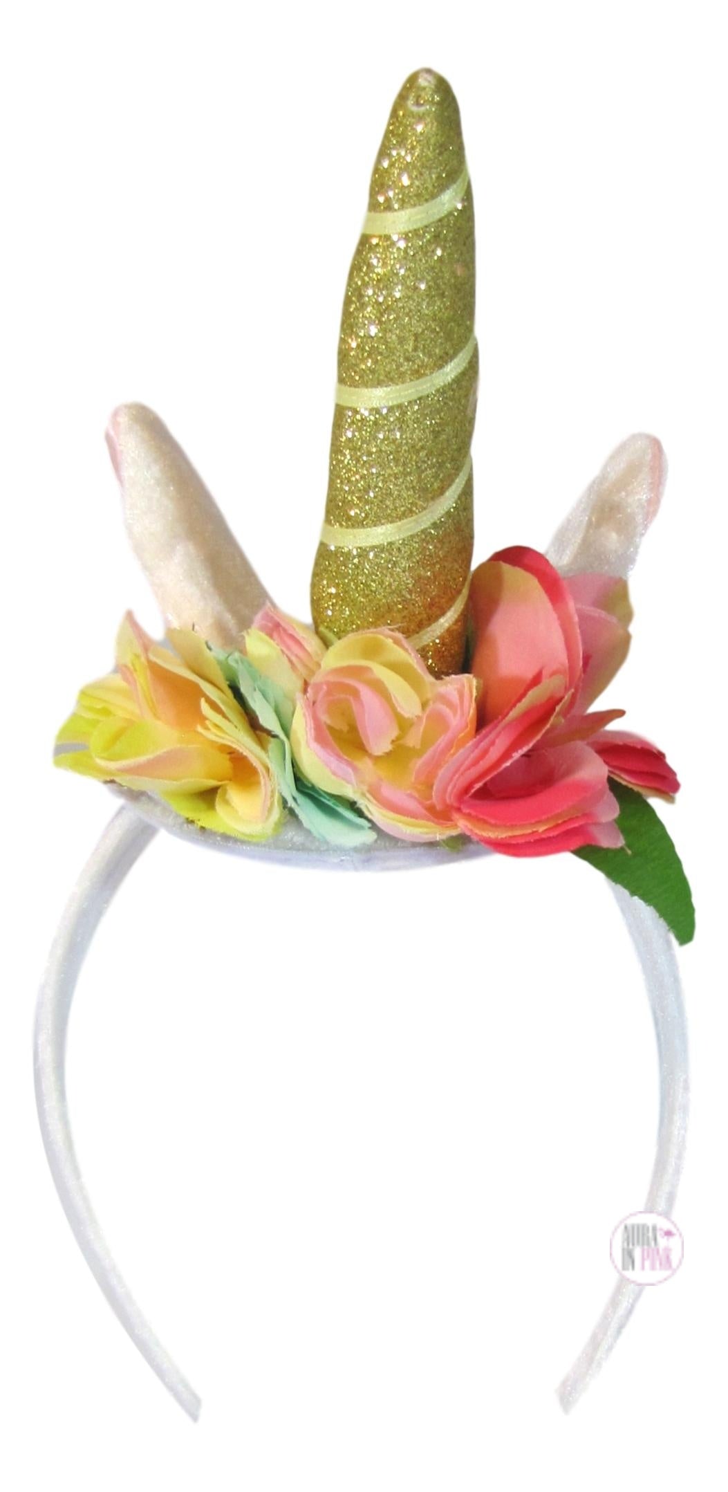 Gillian's Closet Pastel Rainbow Unicorn Dress w/Accessories