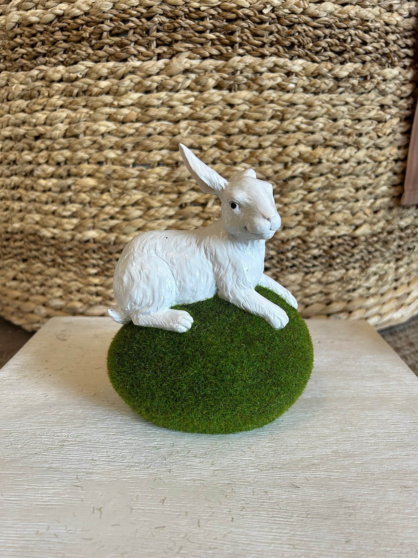 Moss Egg with White Rabbit