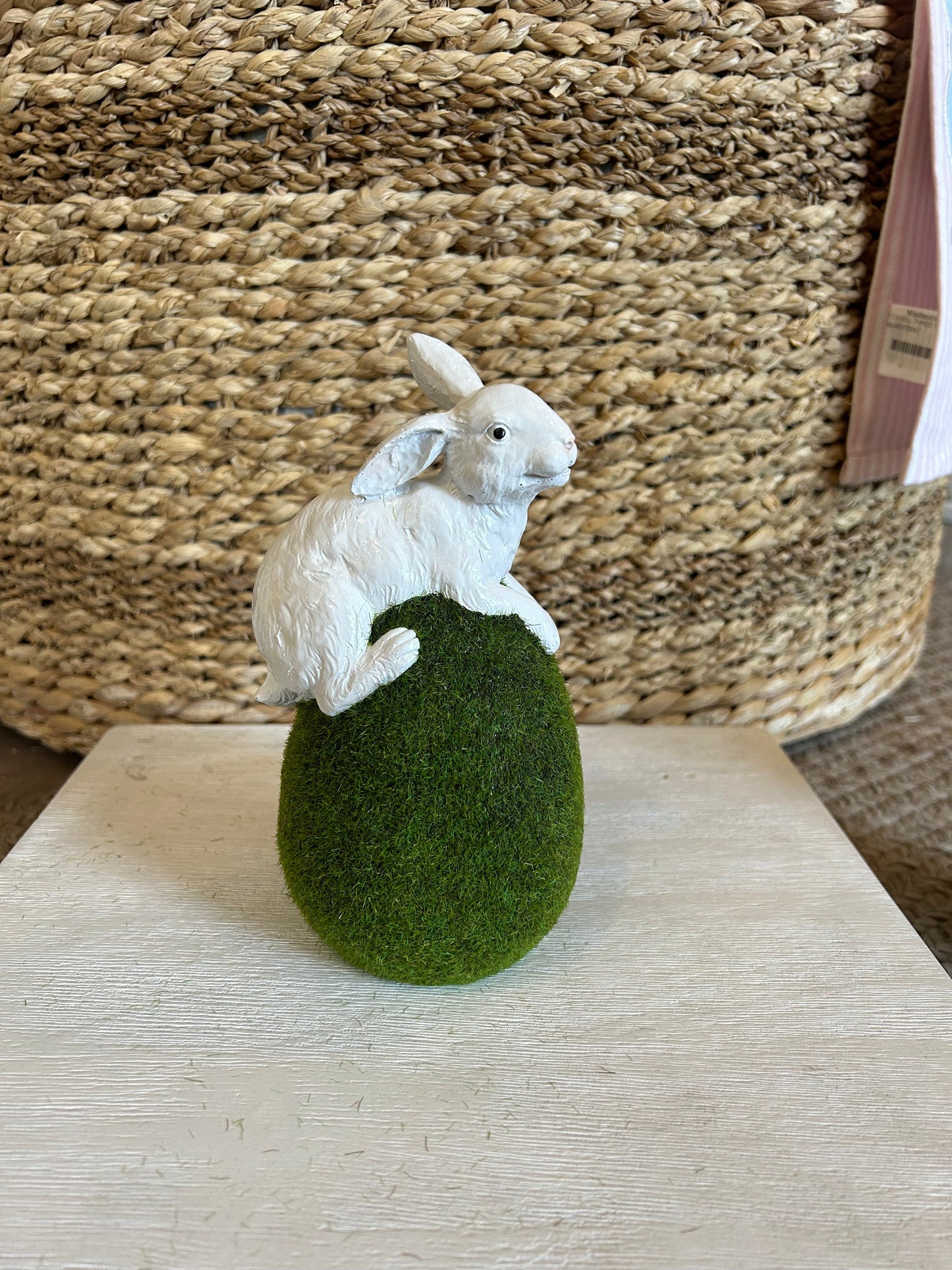 Moss Egg with White Rabbit