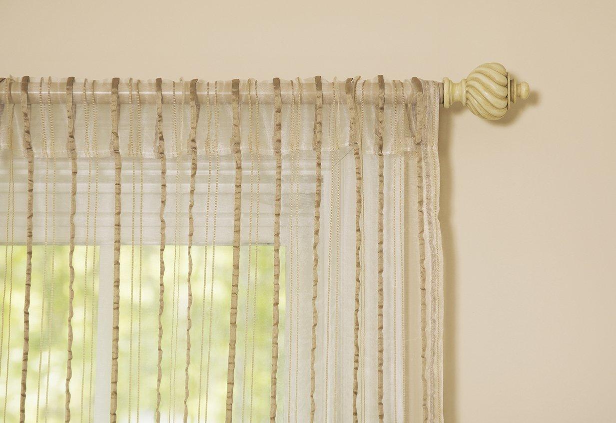 ML16610 Tafetta Stripe Sheer Curtain