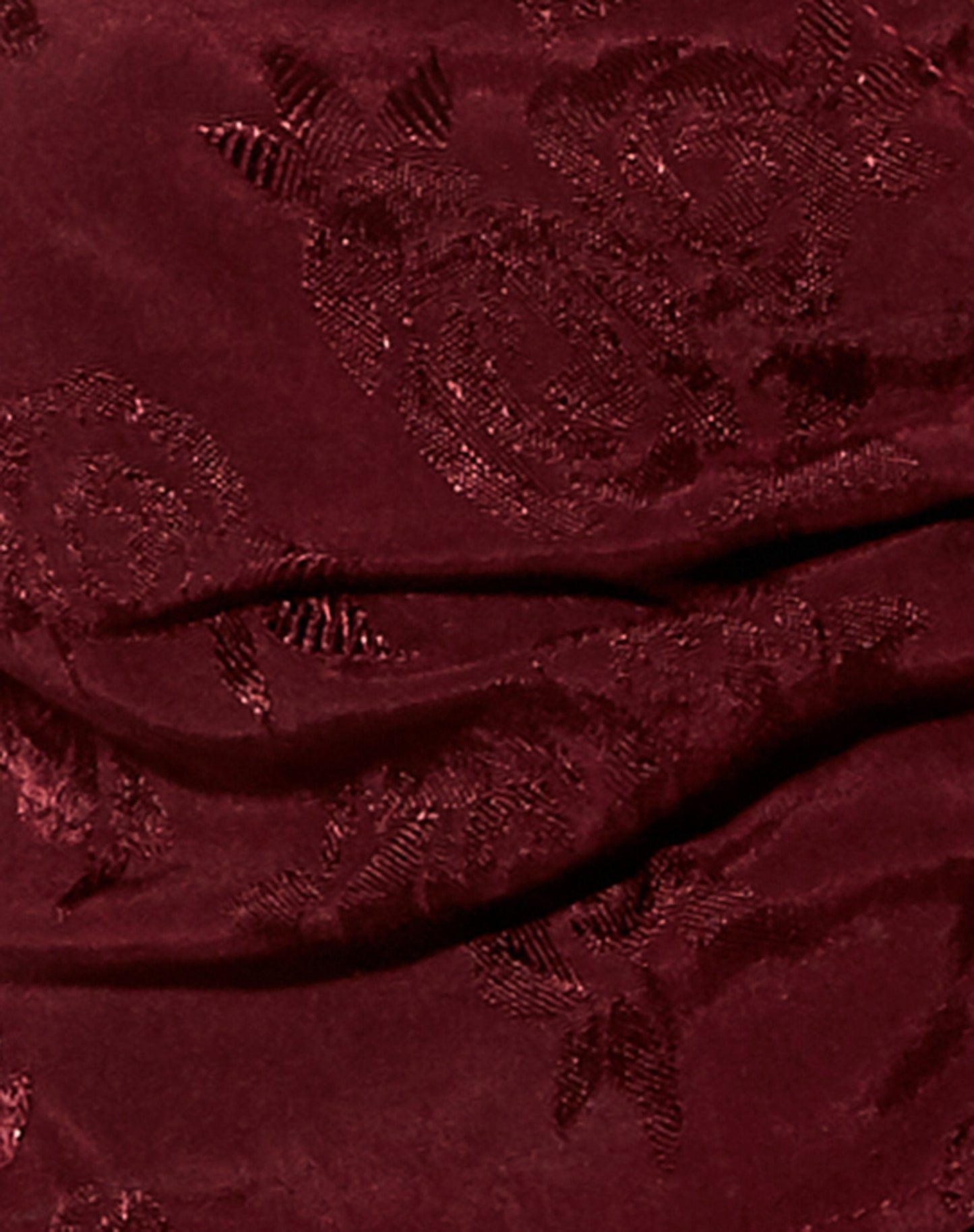 Raeto Crop Top in Satin Rose Burgundy