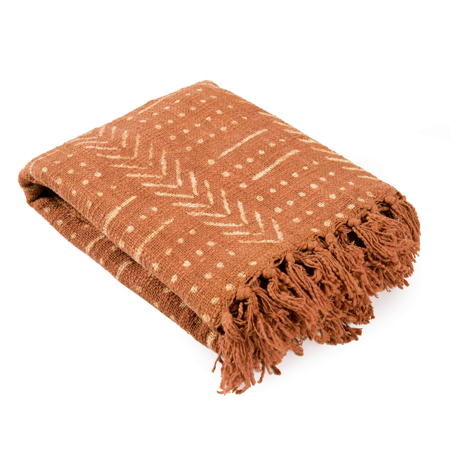 Resist Dye Indigo Cotton Throw Blanket
