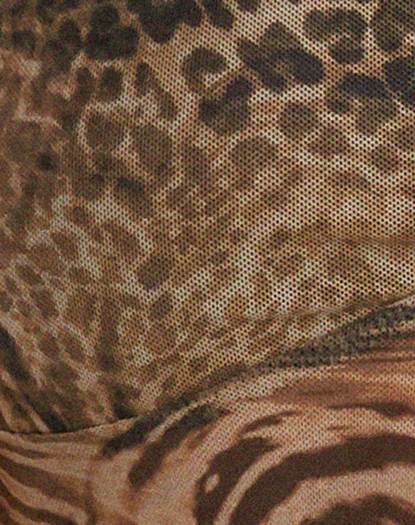 Shaman Halterneck Butterfly Top in Cheetah Brown