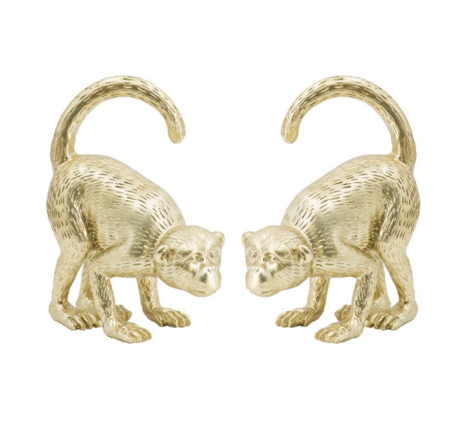 Gold Monkey Bookends