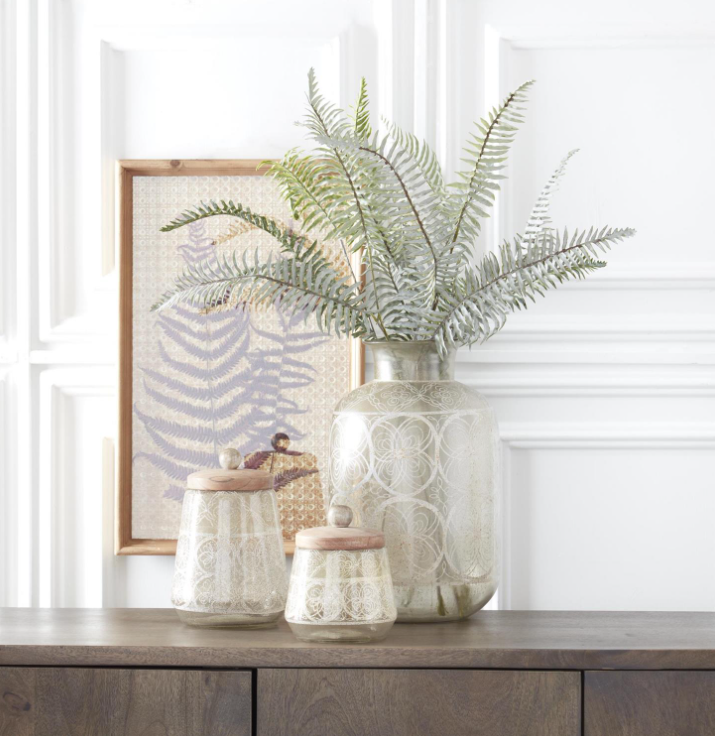 Patterned Glass Canister