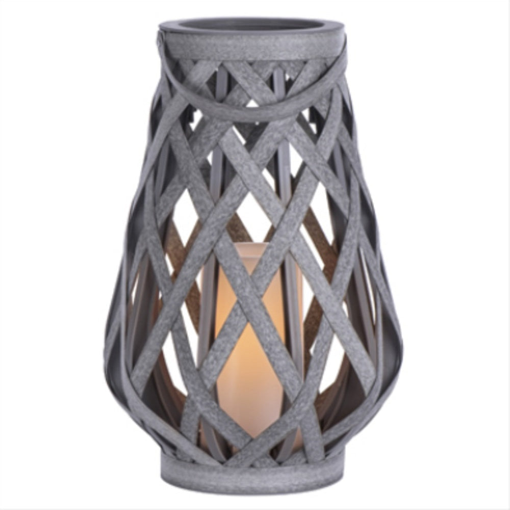 Sterno GL40467 Rattan Criss-Cross Lantern, 17.5 Inch