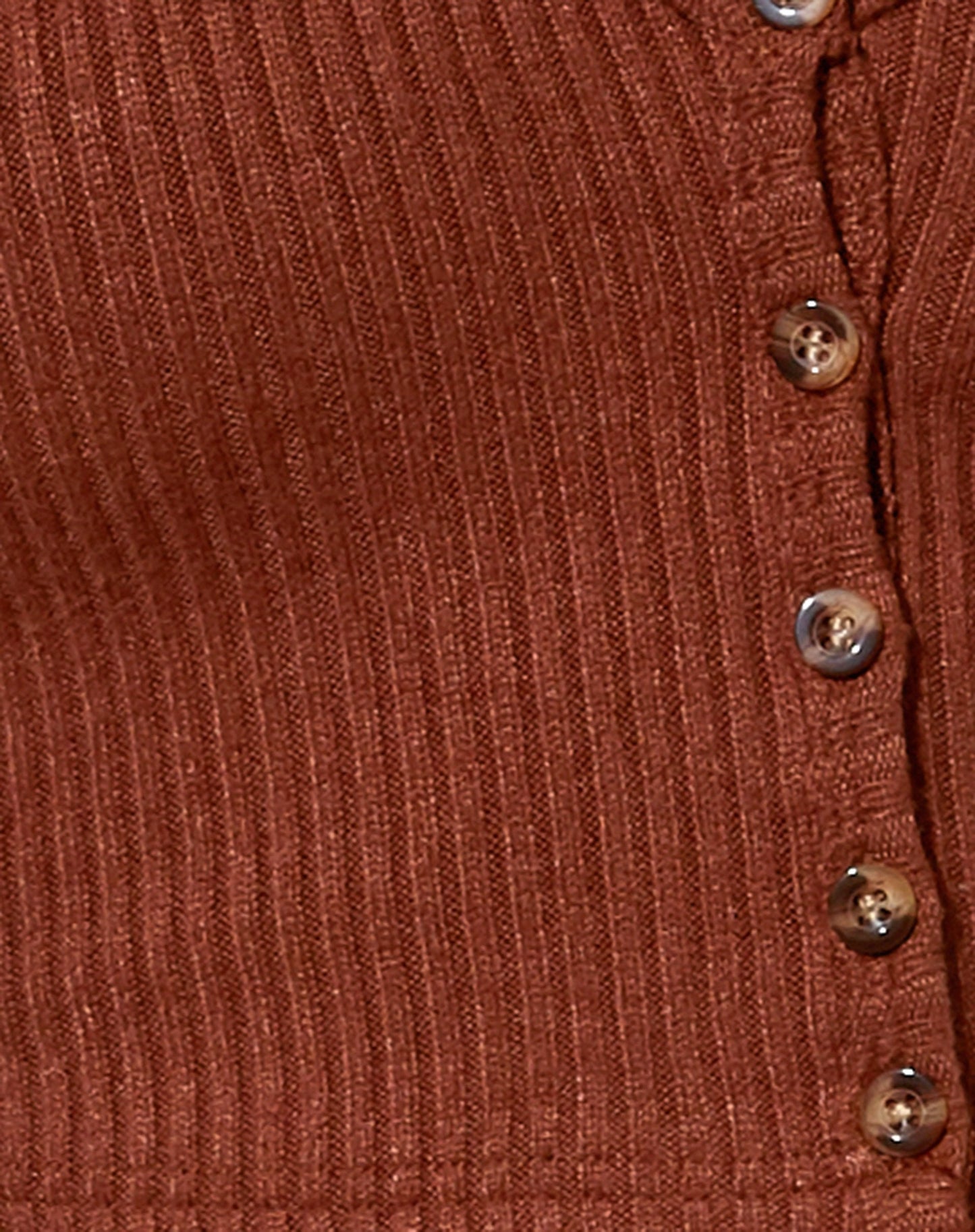 Viney Cardigan in Rib Chocolate
