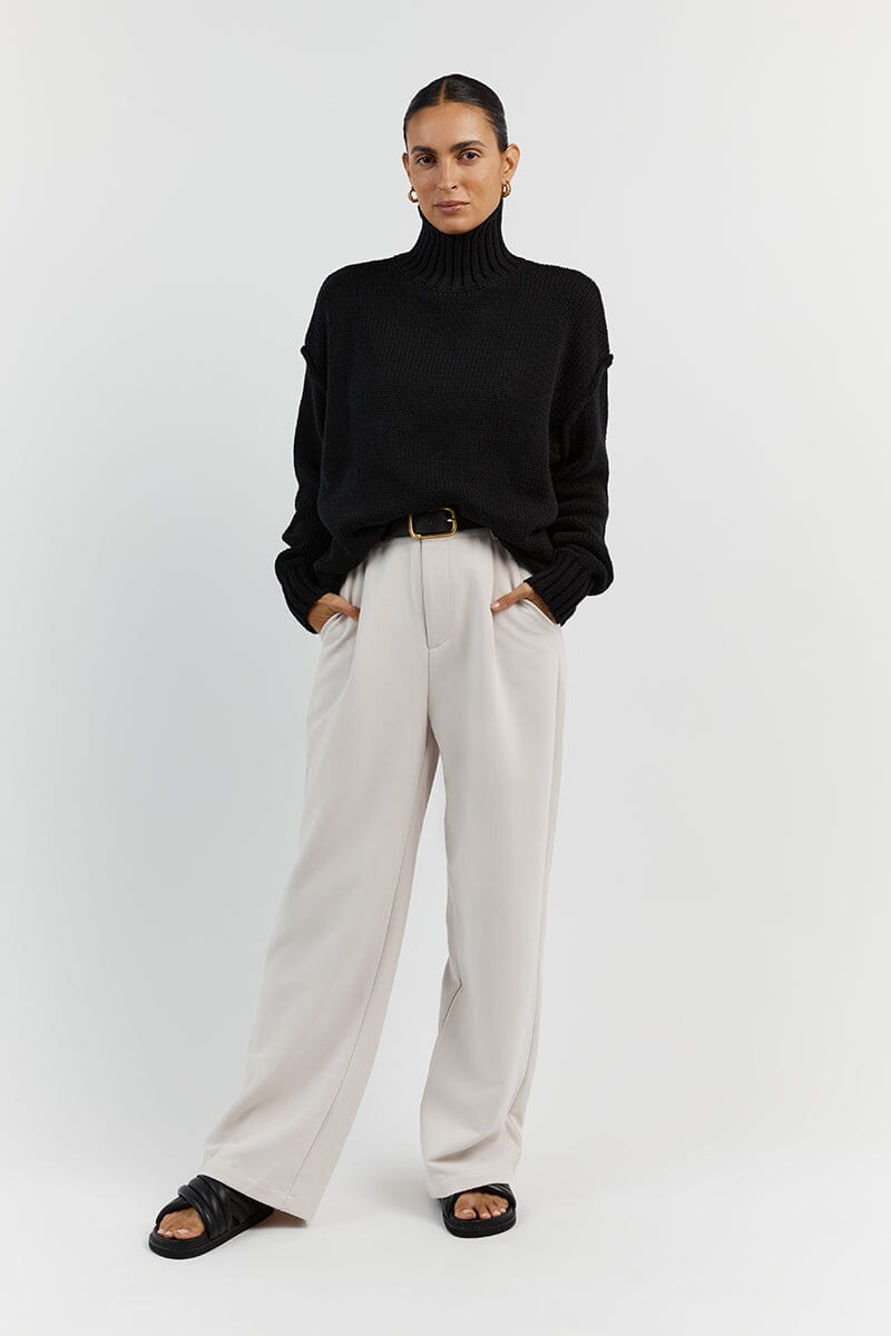 HARLOW BLACK KNIT JUMPER Clothing DISSH Boutiques XXL BLACK