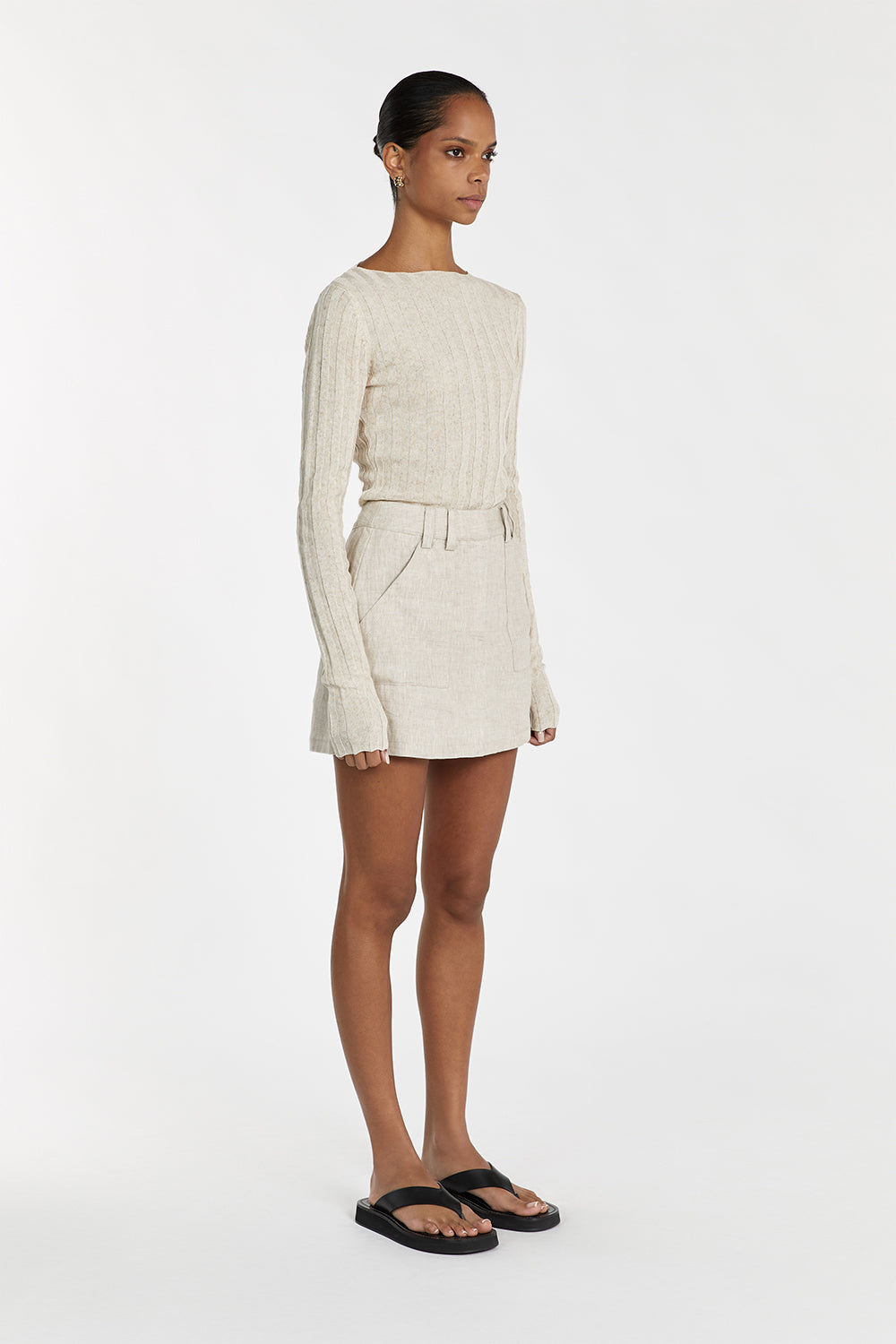 GOLDIE NATURAL LONG SLEEVE TOP