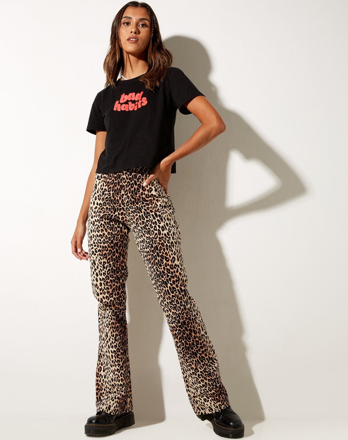 Zoven Flare Trouser in True Leopard