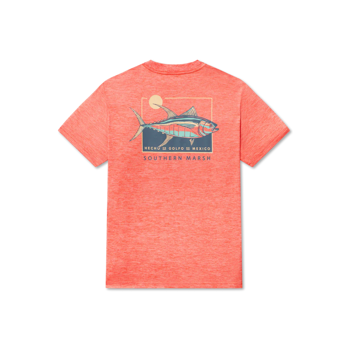 Youth Fieldtec Heathered Tee Atun de sol, Coral