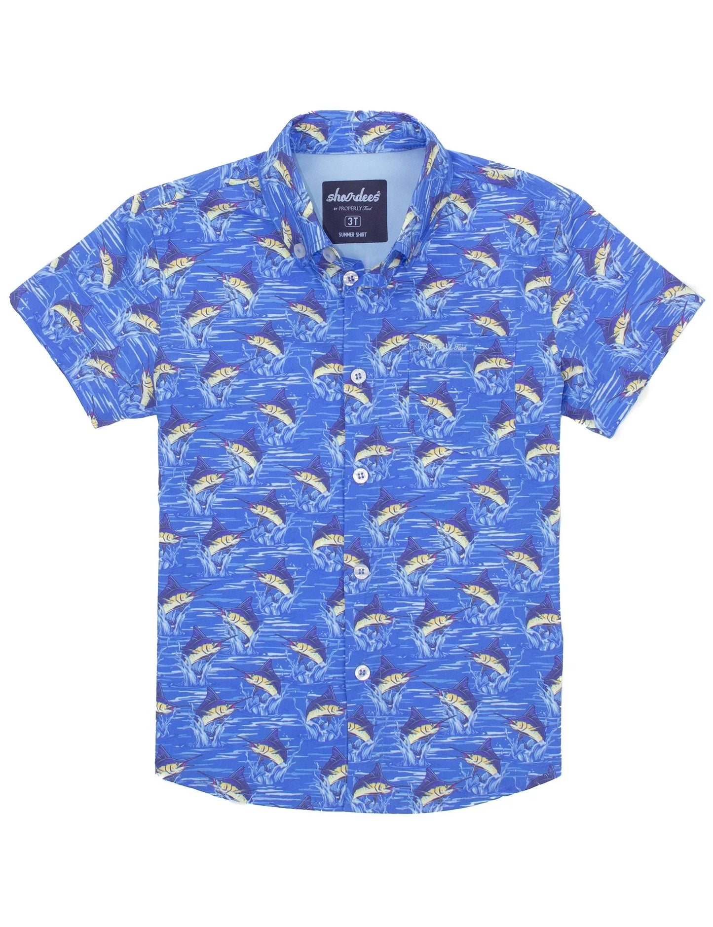 Boys Shordees Summer Shirt, Marlin