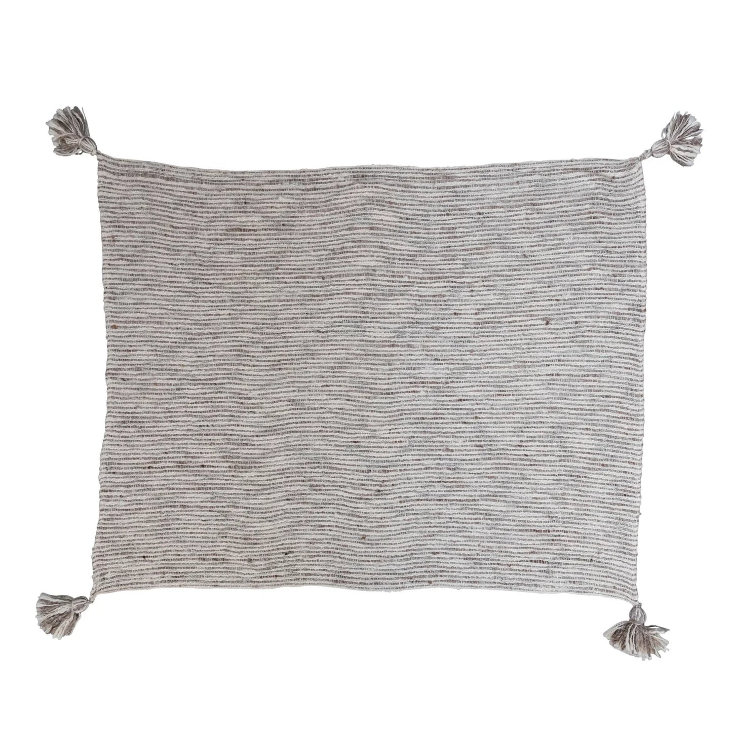 Brown/Cream Woven Throw