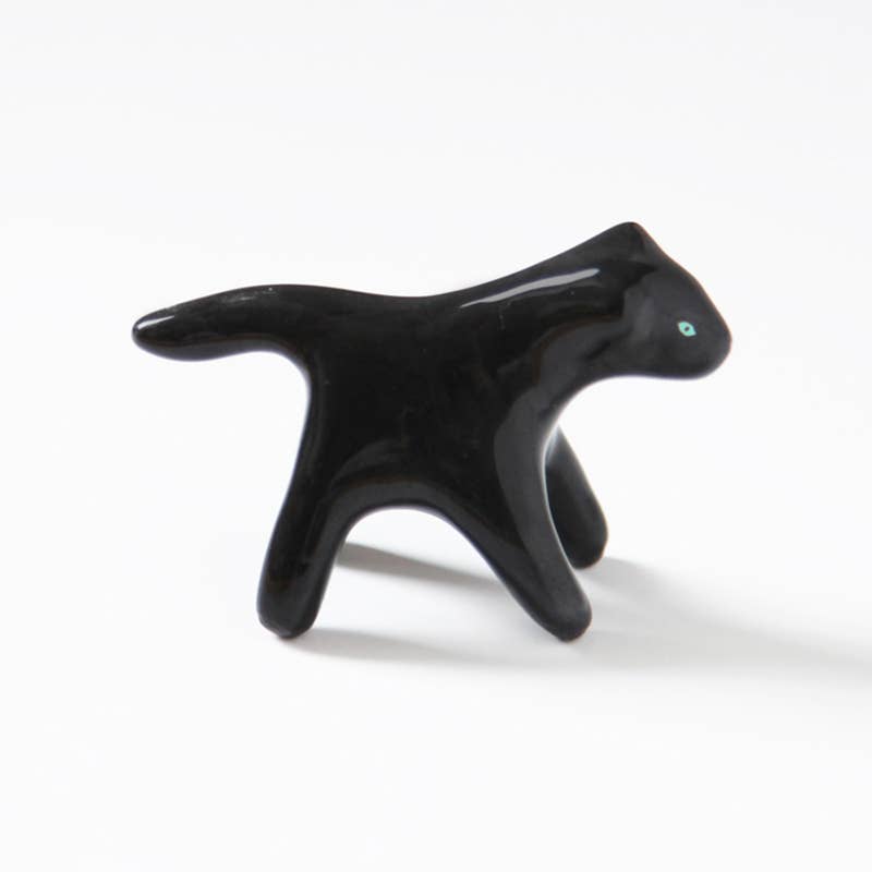 Dodo Toucan Mini Black Panther Ceramic Sculpture