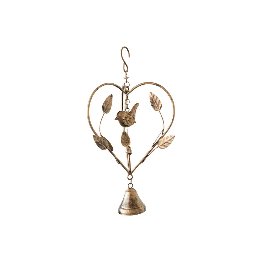 Heart Shaped Bird Bell