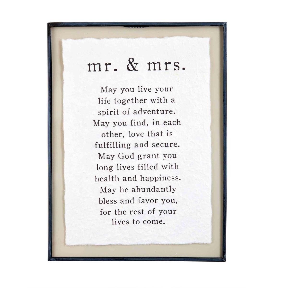 Mr. & Mrs. Glass Plaque