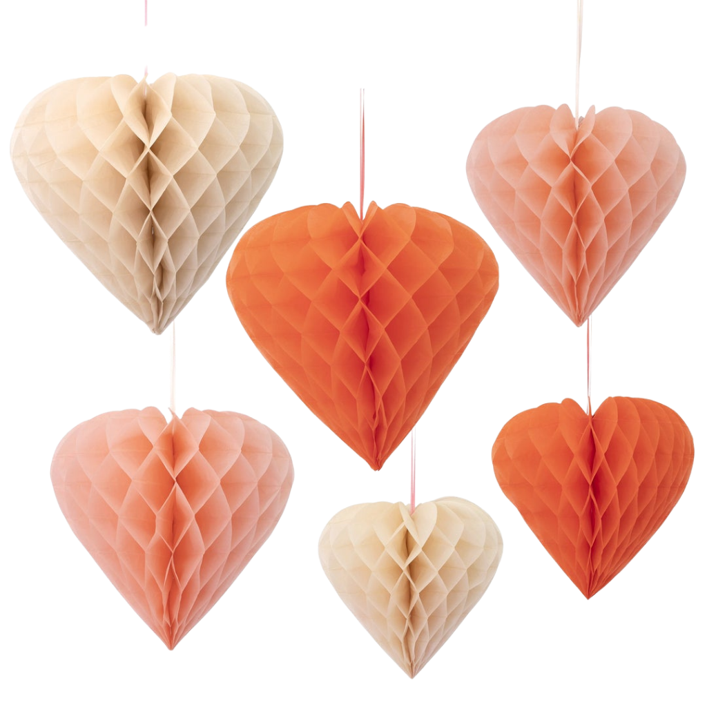 HEART HONEYCOMB DECORATIONS