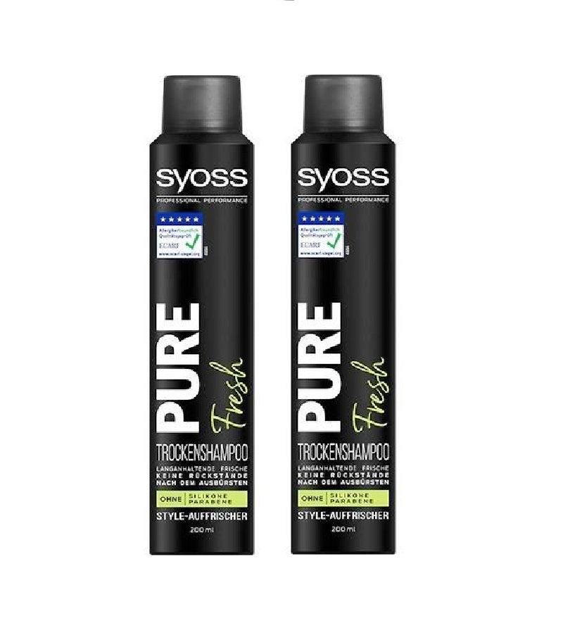 2xPack SYOSS Pure Fresh Dry Shampoo - 400 ml