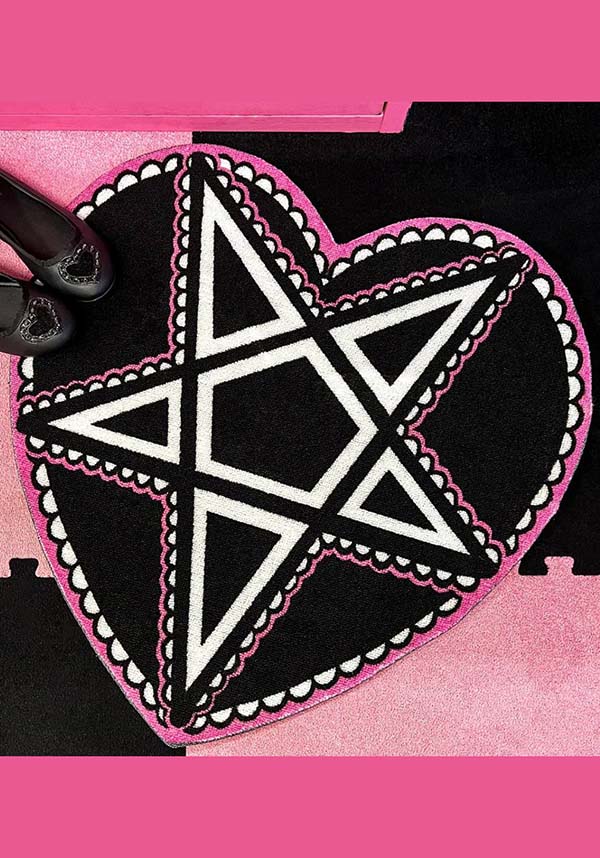 Cute Pentagram | HEART SHAPED RUG