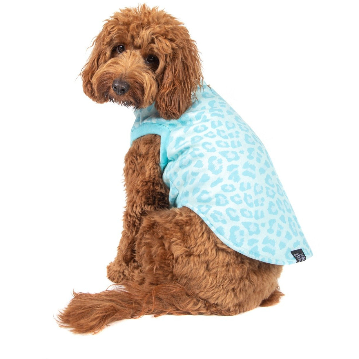DOG FLEECE PYJAMAS: Turquoise Leopard {FINAL SALE}