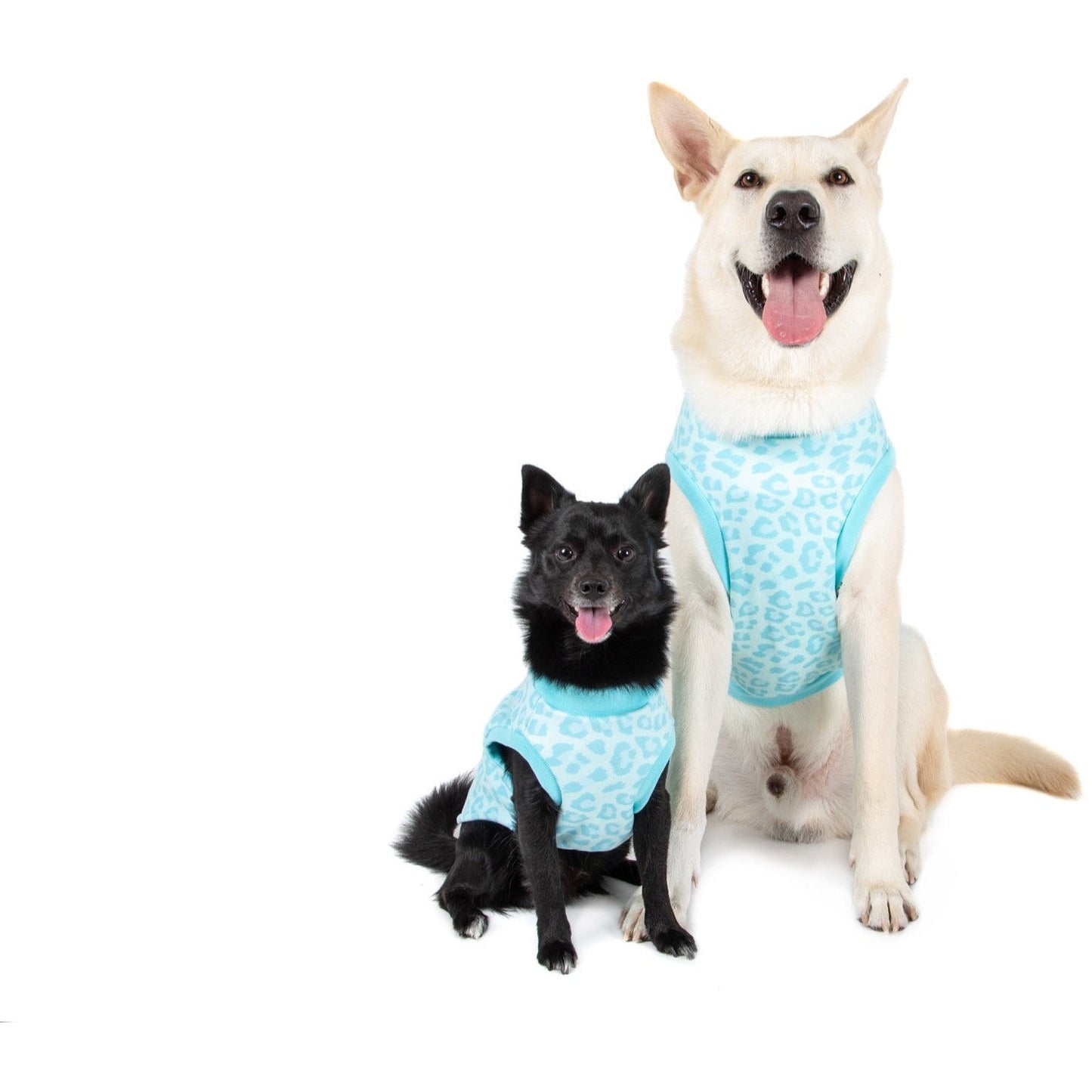 DOG FLEECE PYJAMAS: Turquoise Leopard {FINAL SALE}