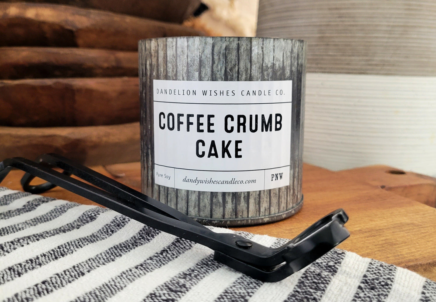 Coffee Crumb Cake - 12 oz. Rustic Galvanized Tin Candle