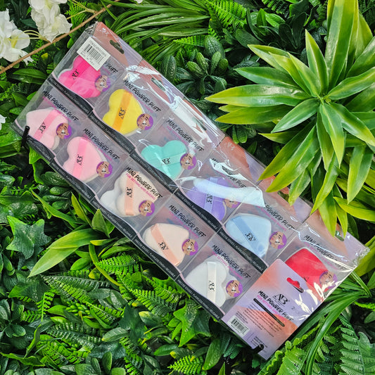 Heart Velvet Triangle Cosmetic Puff Bulk - 24 pcs