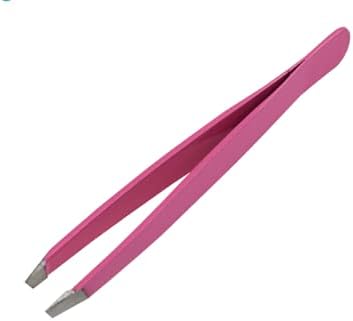 Millan Collection Slant Tip Eyebrow Tweezers Precision Tweezers for Eyebrows, Facial Hair & Ingrown Hair Removal - Professional Stainless Steel (Pink), MC-TWZ-PINK