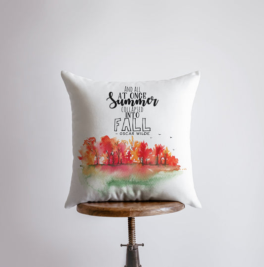 All at Once Summer Collapsed into Fall | Pillow cover | Fall