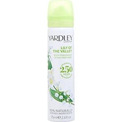 YARDLEY LILY OF THE VALLEY by Yardley (WOMEN) - BODY SPRAY 2.6 OZ (NEW PACKAGING)