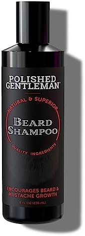 Beard Wash for Beard Growth - Refreshing Beard Shampoo and Face Wash with Peppermint Oil - Mustache and Beard Care with Beard Oil for Thicker and Softer Beard - With Tea Tree Oil and Argan Oil (8oz)