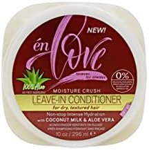 én Love Moisture Crush Leave-In Conditioner with Coconut Milk & Aloe Vera - Intense Hydration - Pure Marula Oil, Honey & Shea Butter - Sulfates, Paraben, Mineral Oil-Free - 10 oz