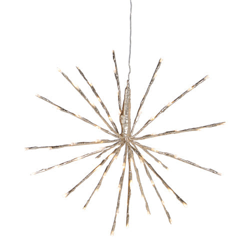 Champagne Starburst w/ Warm White Lights & Remote