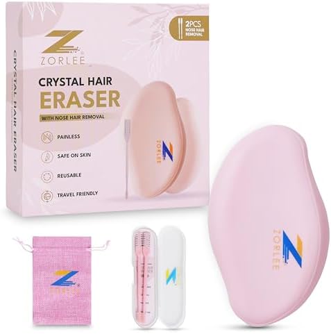 Zorlee Crystal Hair Eraser for Women, Unik Hair Remover, Reusable Hair Removal Stone, Gentle and Effective Hair Removal Solution, Provides a Painless Hair Removal Experience, Minimizing any Irritation